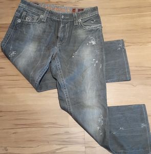 Rock Revival Gray Straight Men Jeans